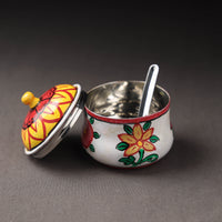 Steel Ghee Pot with Spoon 