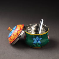 Steel Ghee Pot with Spoon 