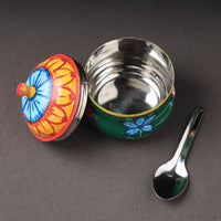 Steel Ghee Pot with Spoon 