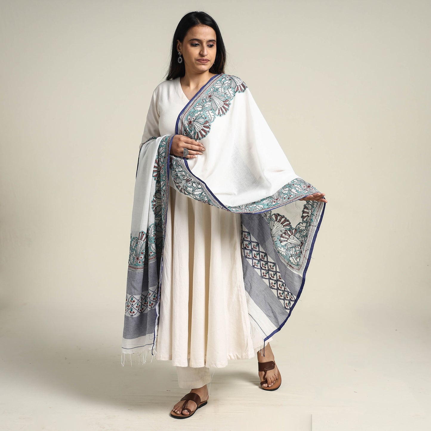 Kantha Embroidery Dupatta 