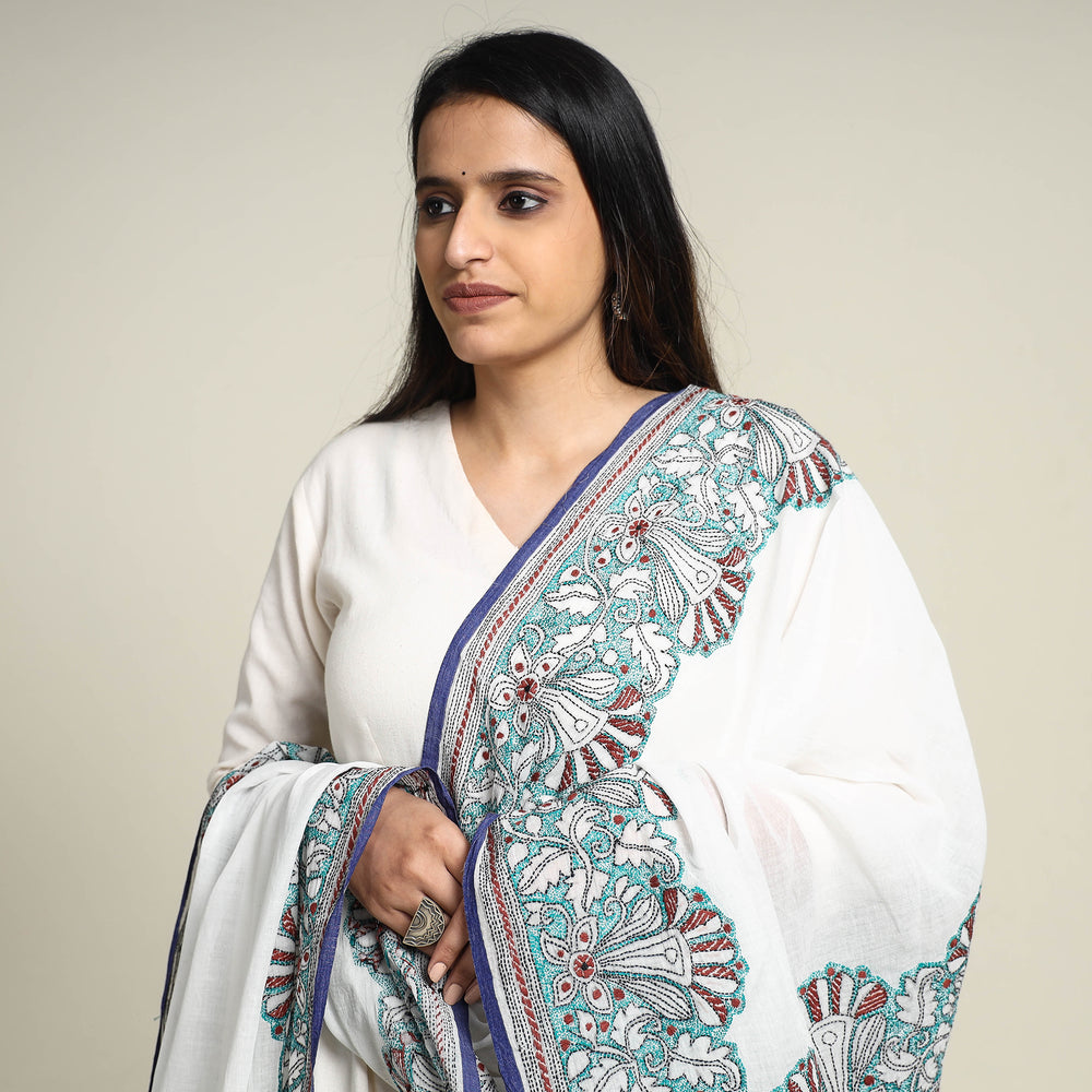 Kantha Embroidery Dupatta 