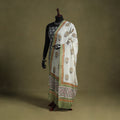 White - hand mul cotton sanganeri dupatta 17 - handcrafted