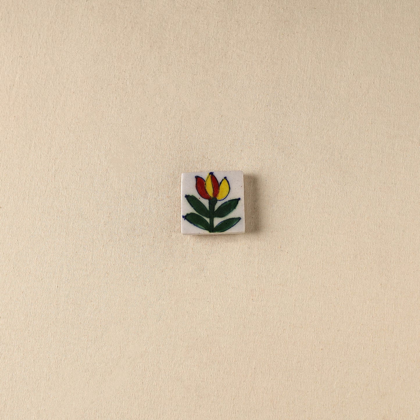 Green - Original Blue Pottery Ceramic Fridge Magnet 45