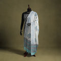White - hand mul cotton sanganeri dupatta 18 - handcrafted