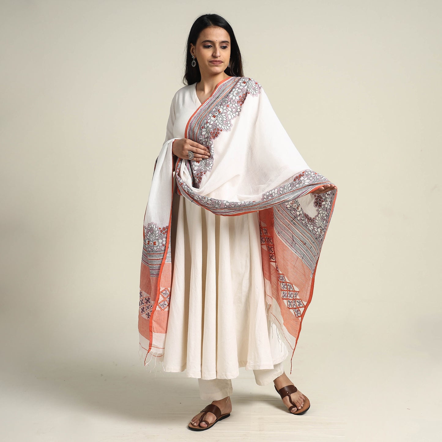 Kantha Embroidery Dupatta 