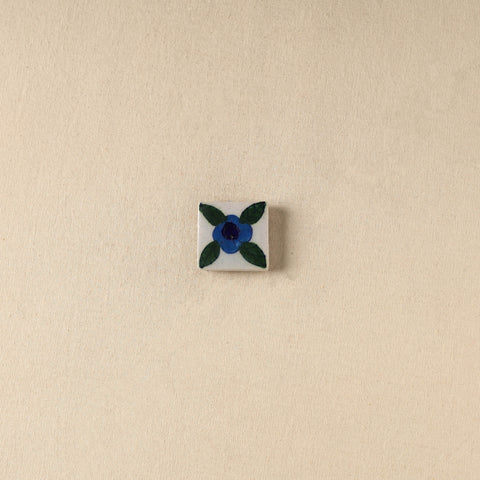 White - Original Blue Pottery Ceramic Fridge Magnet 49