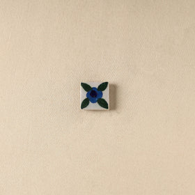 White - Original Blue Pottery Ceramic Fridge Magnet 49
