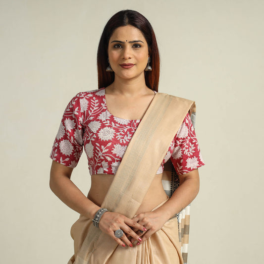 Sanganeri Block Printed Cotton Stitched Blouse 09