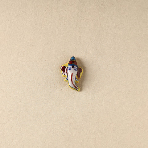 Yellow - Ganesha Original Blue Pottery Ceramic Fridge Magnet 51