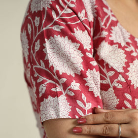 Buy Sanganeri Block Printed Cotton Stitched Blouse 09 Online at iTokri.com