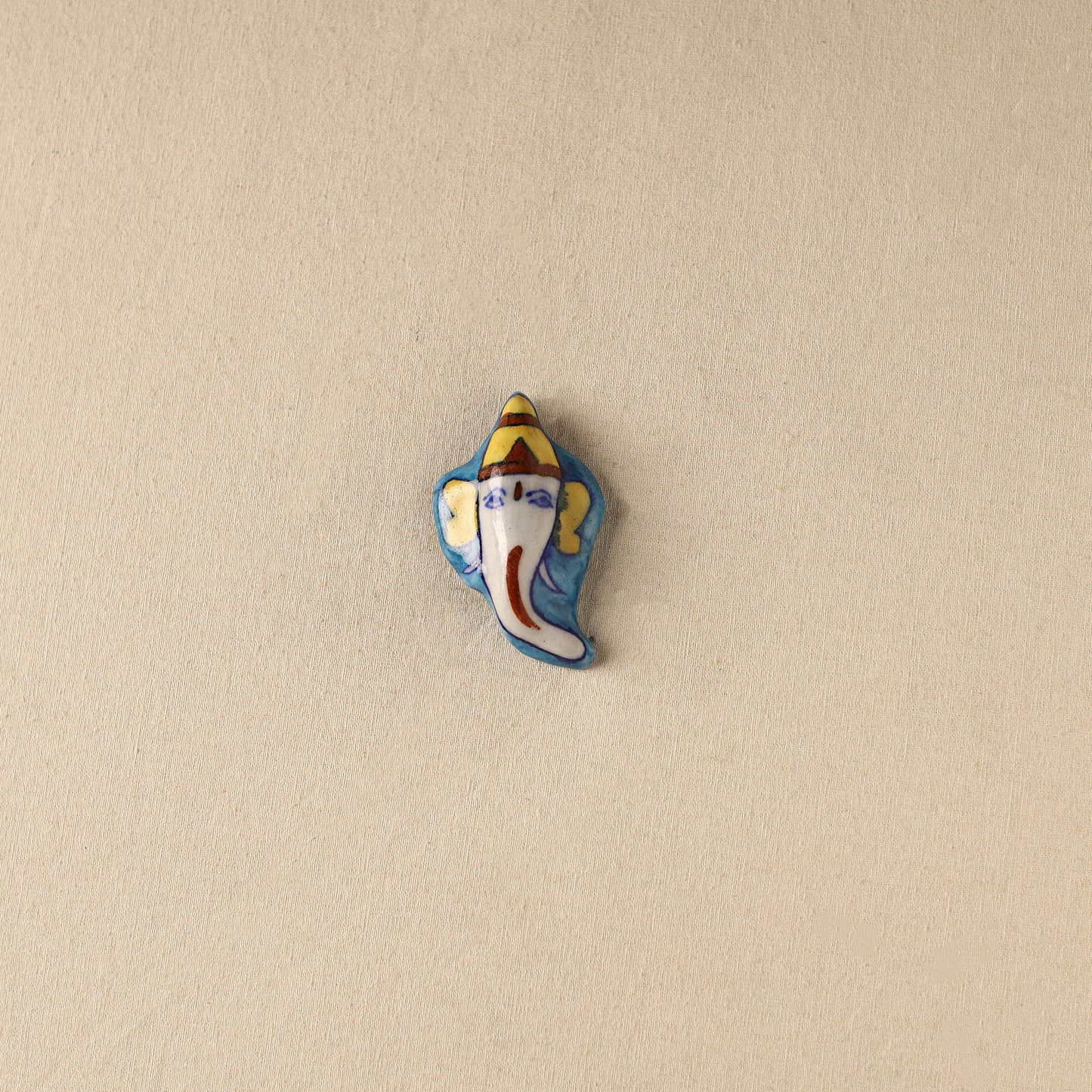 Blue - Ganesha Original Blue Pottery Ceramic Fridge Magnet 53