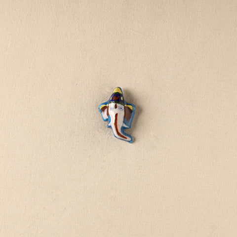 Blue - Ganesha Original Blue Pottery Ceramic Fridge Magnet 54
