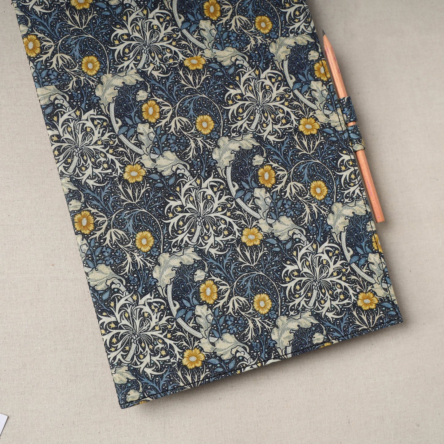 Floral Print Handcrafted File Folder with Pencil 11