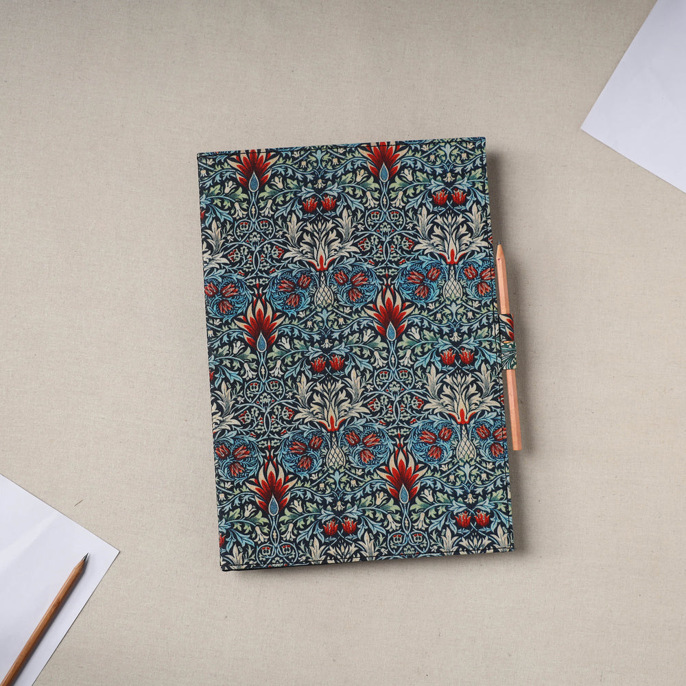 Floral Print Handcrafted File Folder with Pencil 01