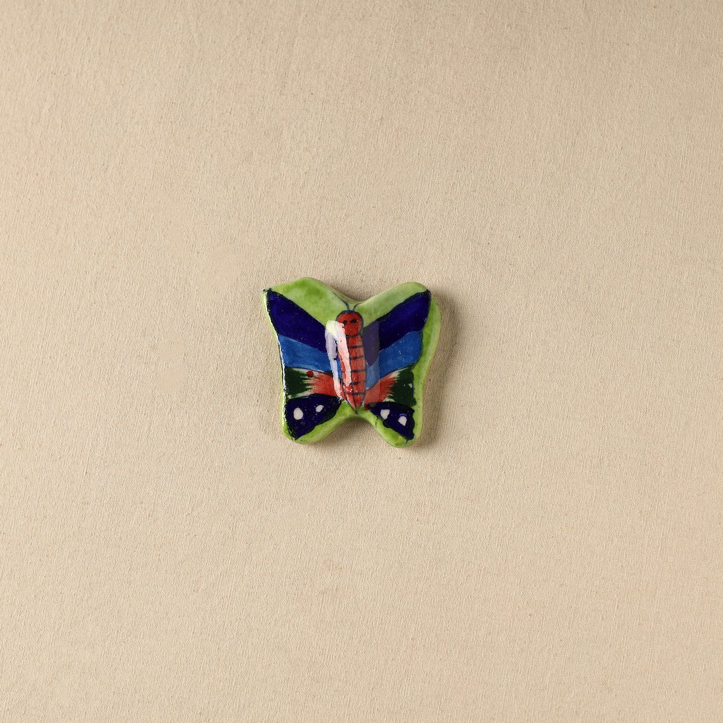 Multicolor - Butterfly Original Blue Pottery Ceramic Fridge Magnet 58