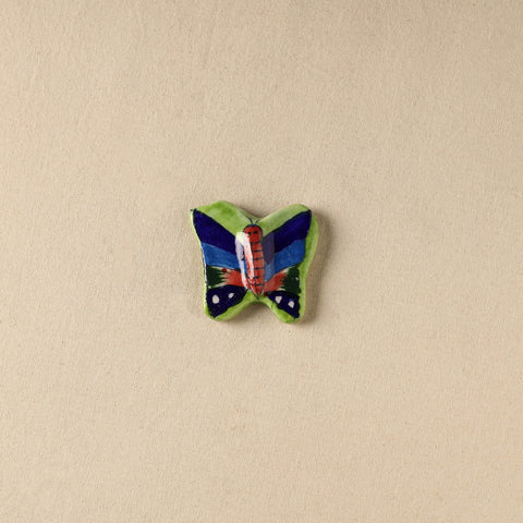 Multicolor - Butterfly Original Blue Pottery Ceramic Fridge Magnet 58