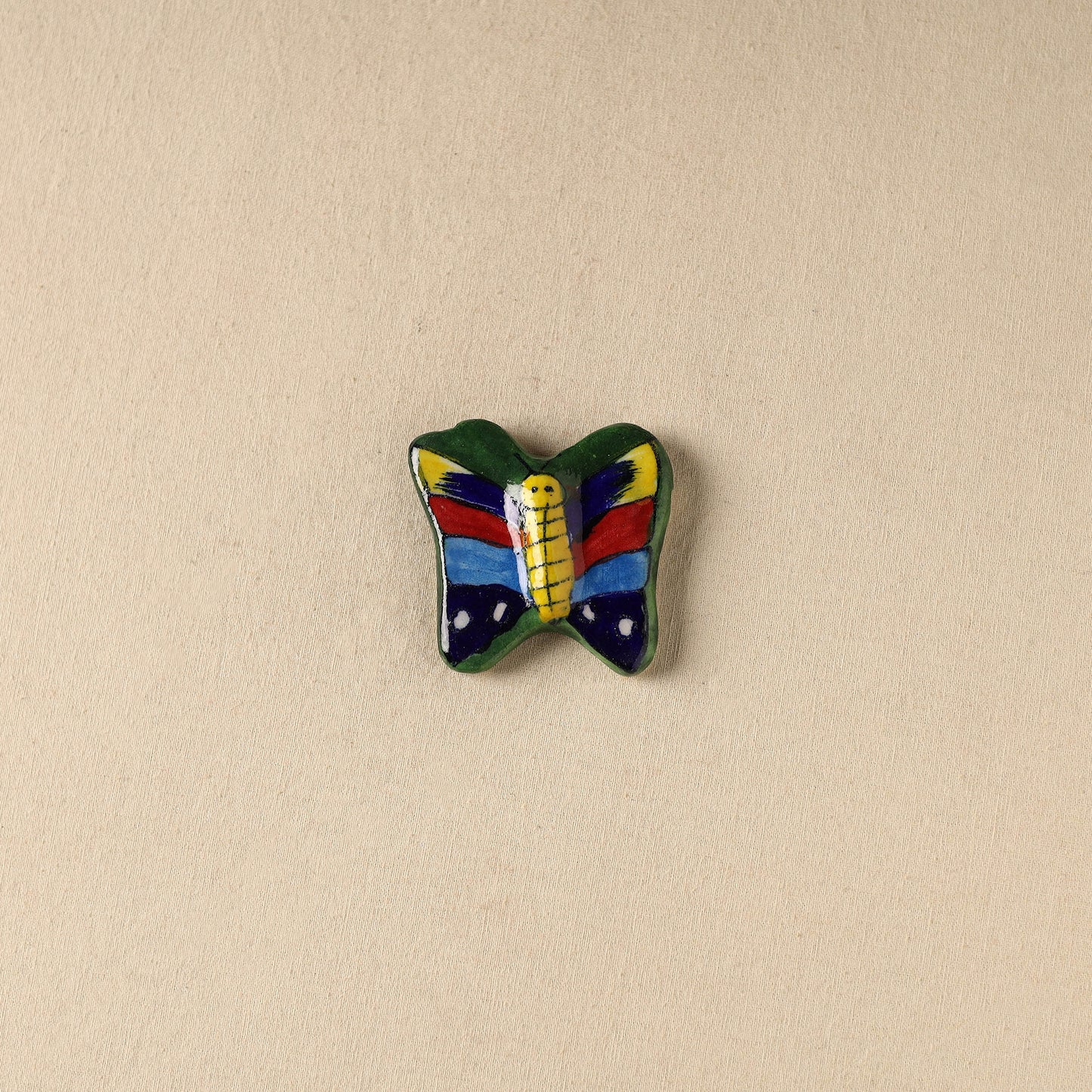 Multicolor - Butterfly Original Blue Pottery Ceramic Fridge Magnet 59