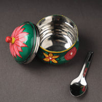 Steel Ghee Pot with Spoon 