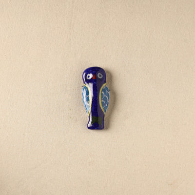 Blue - Owl Original Blue Pottery Ceramic Fridge Magnet 62