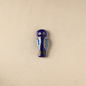 Blue - Owl Original Blue Pottery Ceramic Fridge Magnet 62
