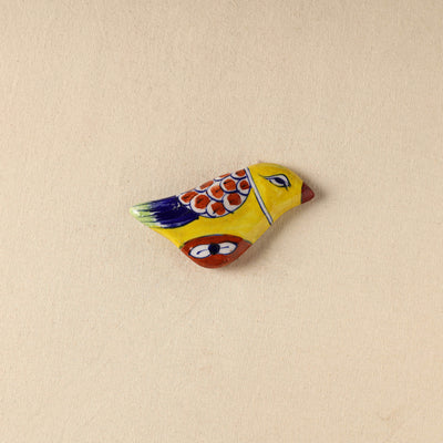Yellow - Bird Original Blue Pottery Ceramic Fridge Magnet 63
