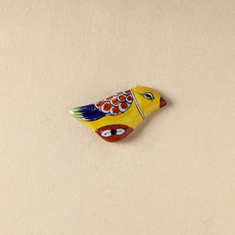 Yellow - Bird Original Blue Pottery Ceramic Fridge Magnet 63