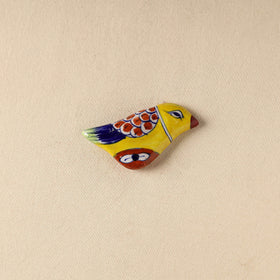 Yellow - Bird Original Blue Pottery Ceramic Fridge Magnet 63