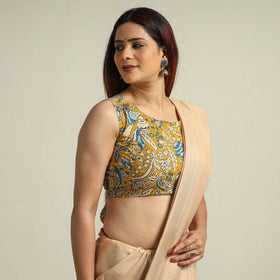 Buy Kalamkari Printed Cotton Stitched Blouse 09 Online at iTokri.com