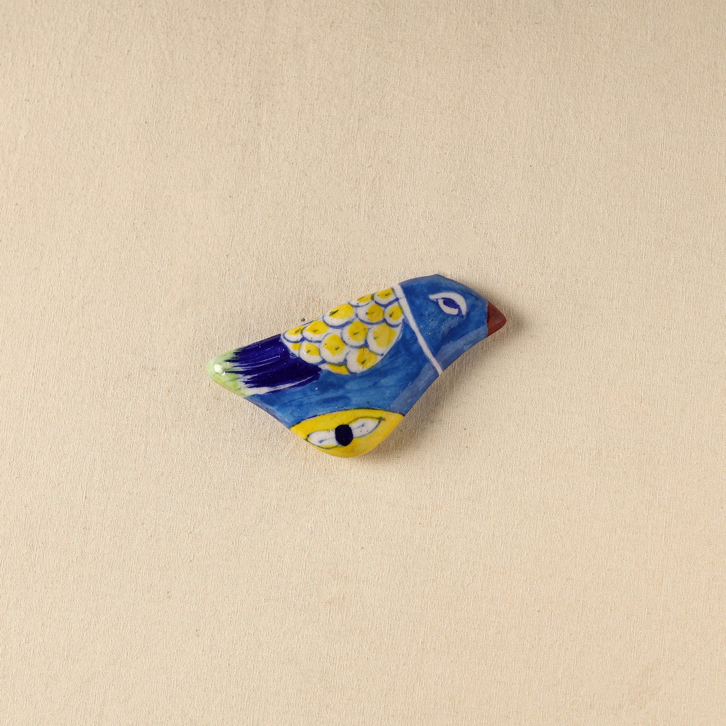 Blue - Bird Original Blue Pottery Ceramic Fridge Magnet 65