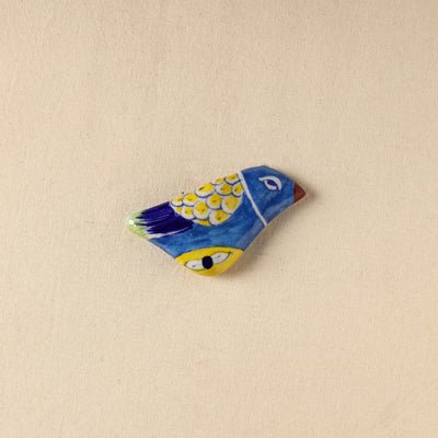 Blue - Bird Original Blue Pottery Ceramic Fridge Magnet 65