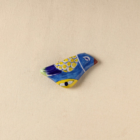 Blue - Bird Original Blue Pottery Ceramic Fridge Magnet 65