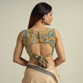 Buy Kalamkari Printed Cotton Stitched Blouse 09 Online at iTokri.com