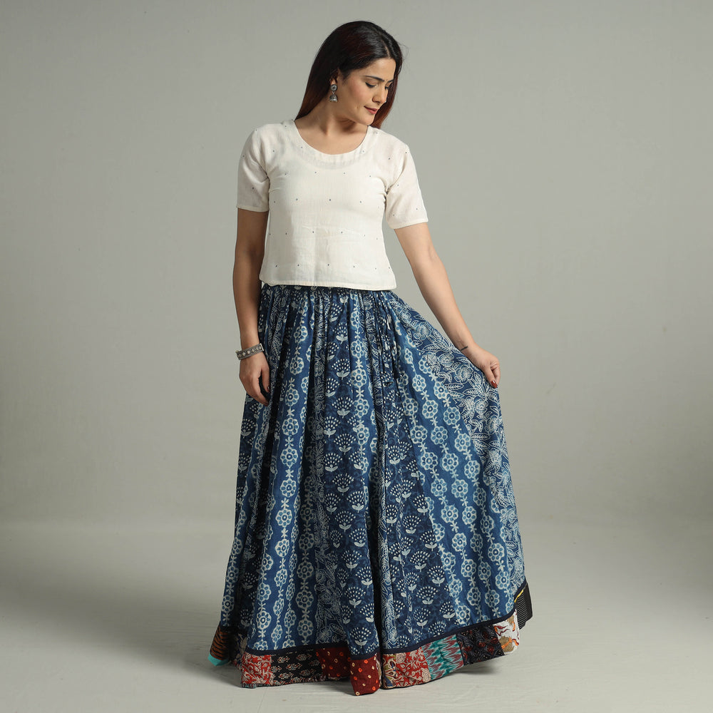 Patchwork Long Skirt