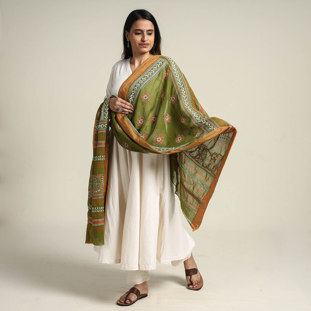 Kantha Embroidery Dupatta 