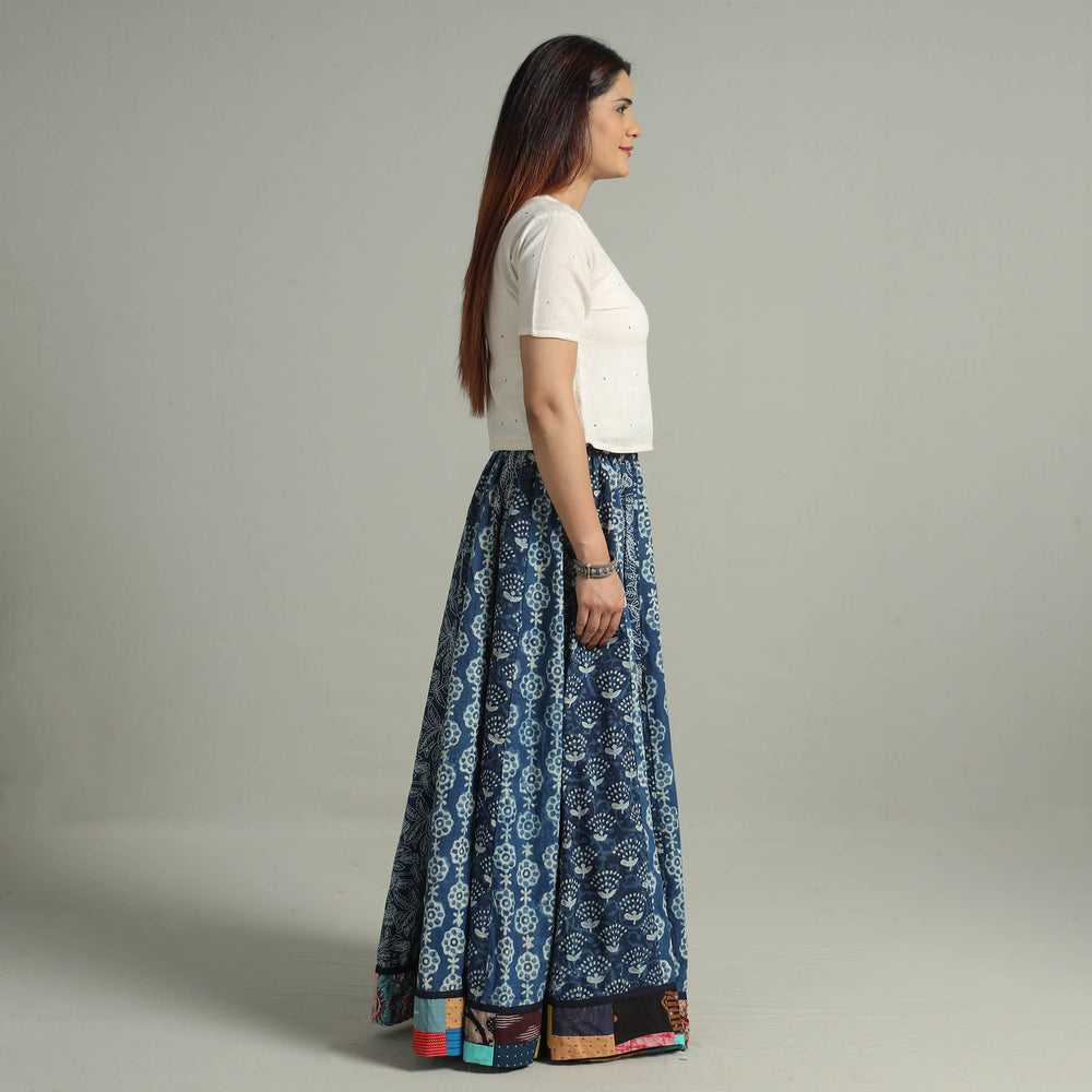 Patchwork Long Skirt