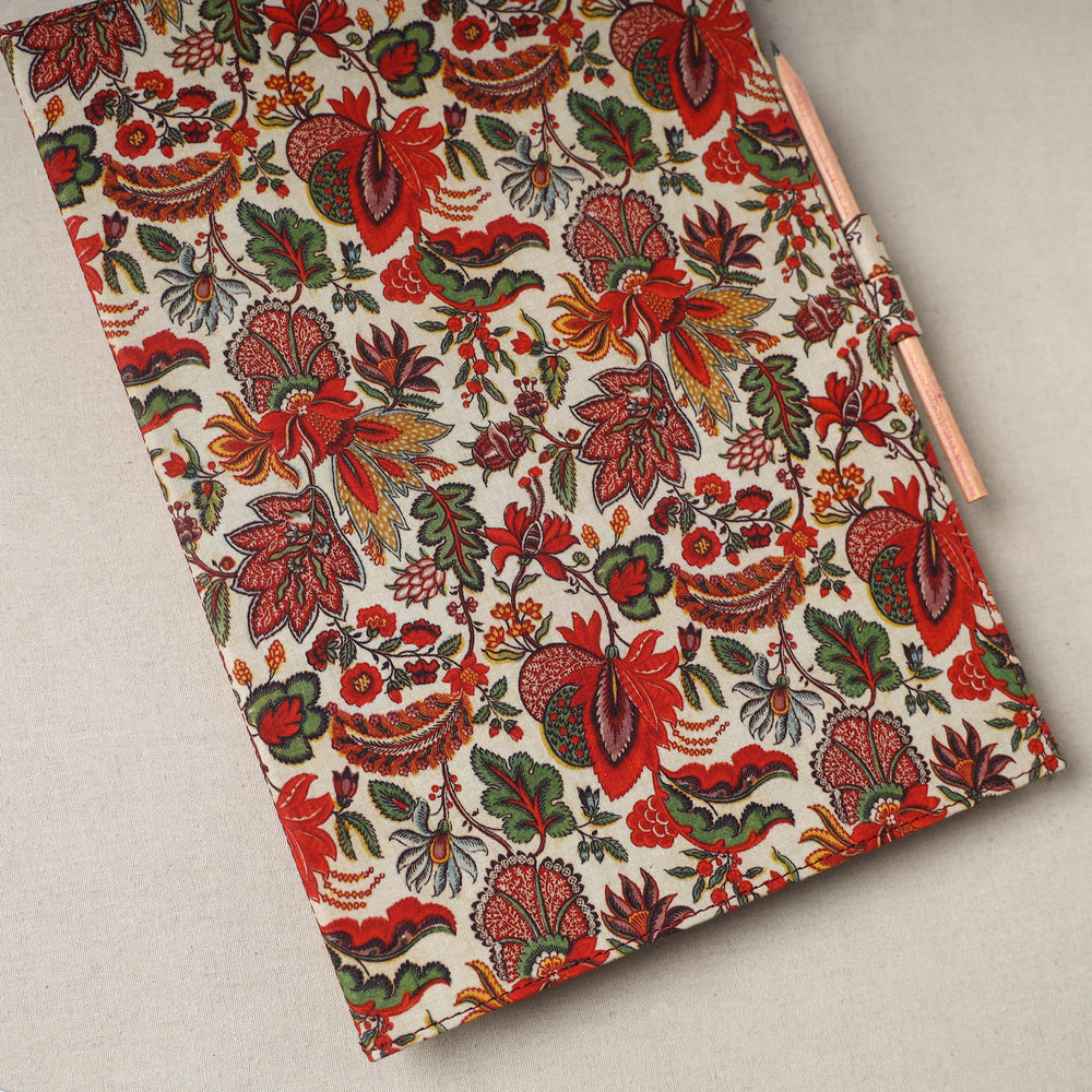 Floral Print Handcrafted File Folder with Pencil 05