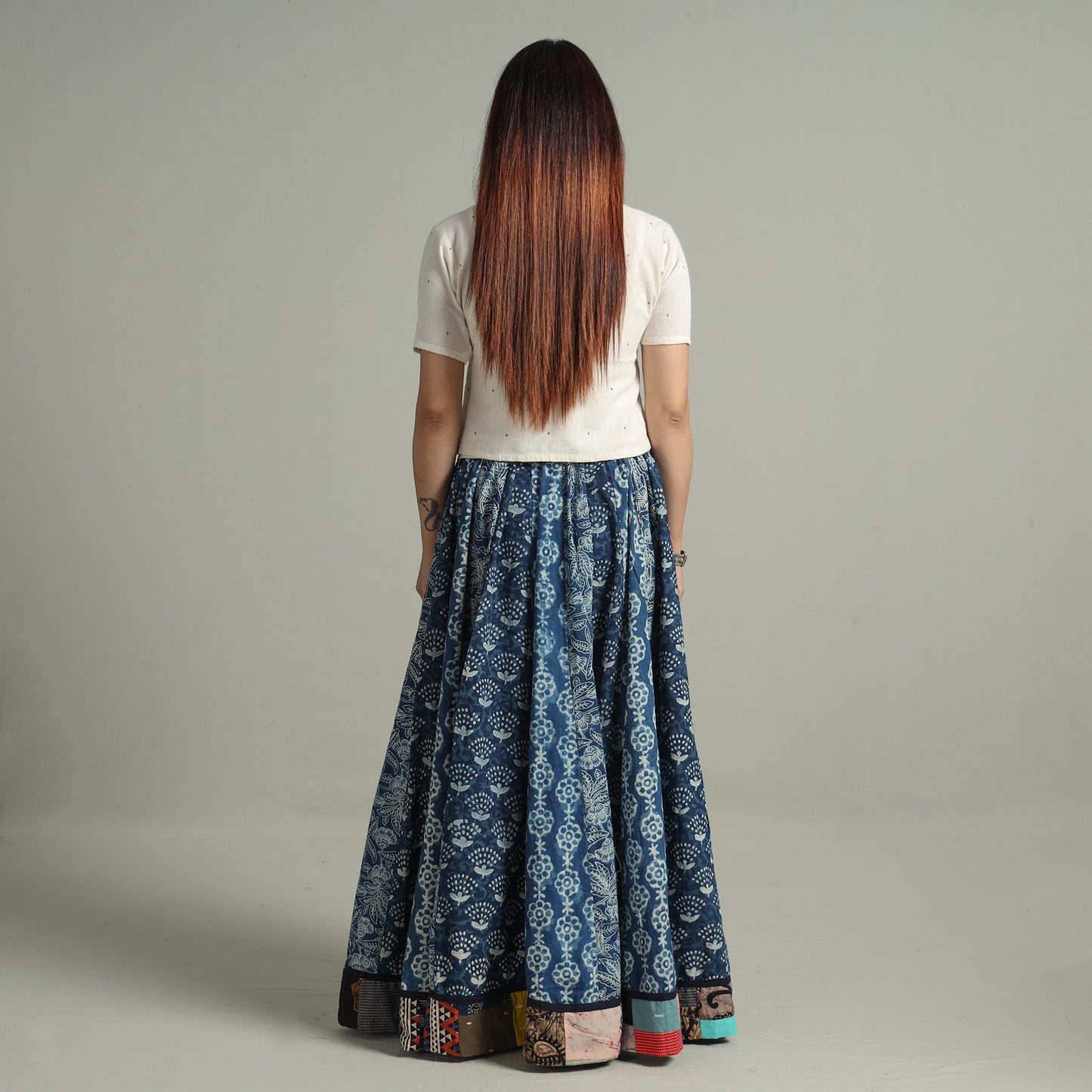 Patchwork Long Skirt