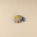 Yellow - Fish Original Blue Pottery Ceramic Fridge Magnet 69