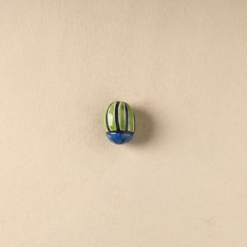 Green - Ladybug Original Blue Pottery Ceramic Fridge Magnet 77
