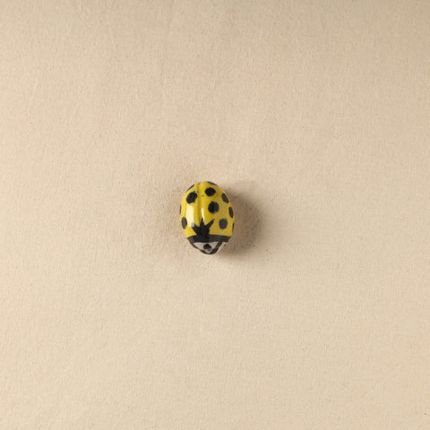 Yellow - Ladybug Original Blue Pottery Ceramic Fridge Magnet 79