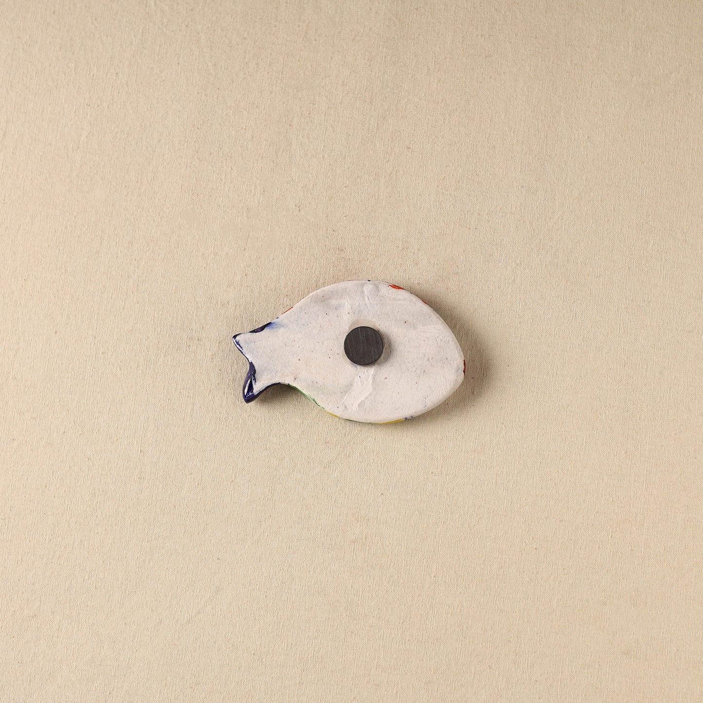 Red - Fish Original Blue Pottery Ceramic Fridge Magnet 71
