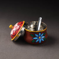 Steel Ghee Pot with Spoon 