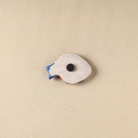 Green - Fish Original Blue Pottery Ceramic Fridge Magnet 73