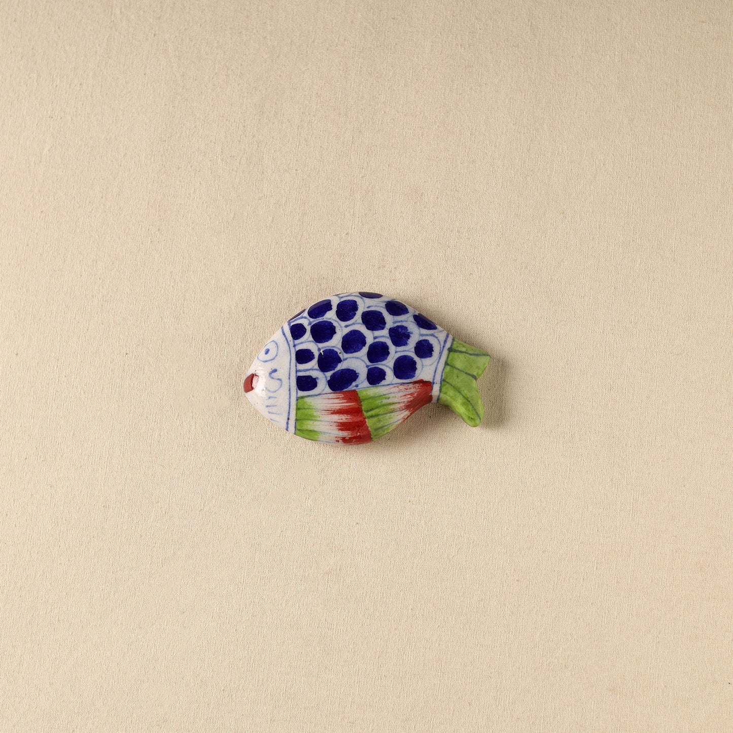 Blue - Fish Original Blue Pottery Ceramic Fridge Magnet 74