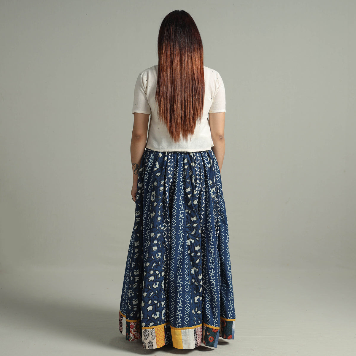 Patchwork Long Skirt