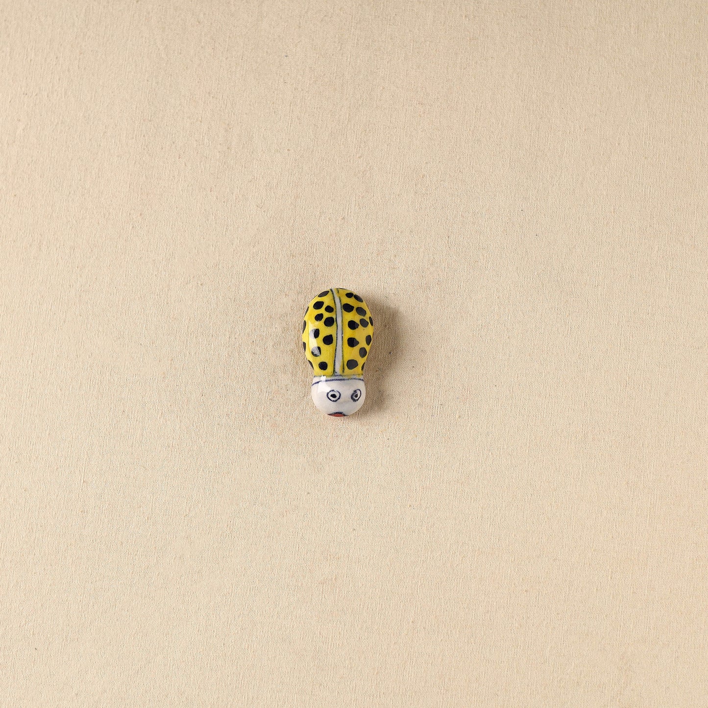 Yellow - Ladybug Original Blue Pottery Ceramic Fridge Magnet 82