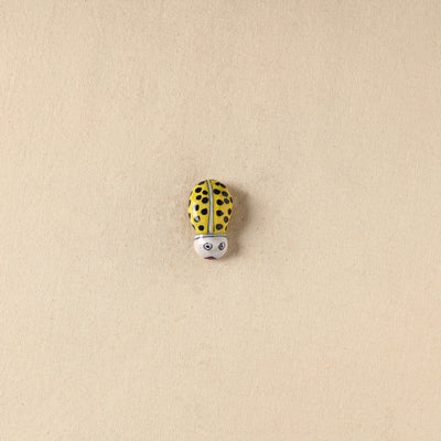 Yellow - Ladybug Original Blue Pottery Ceramic Fridge Magnet 82