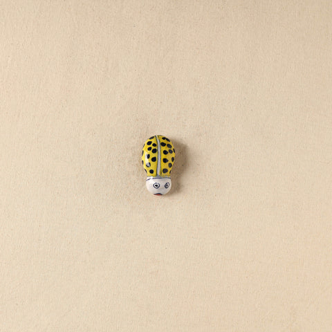 Ladybug - Original Blue Pottery Ceramic Fridge Magnet 82