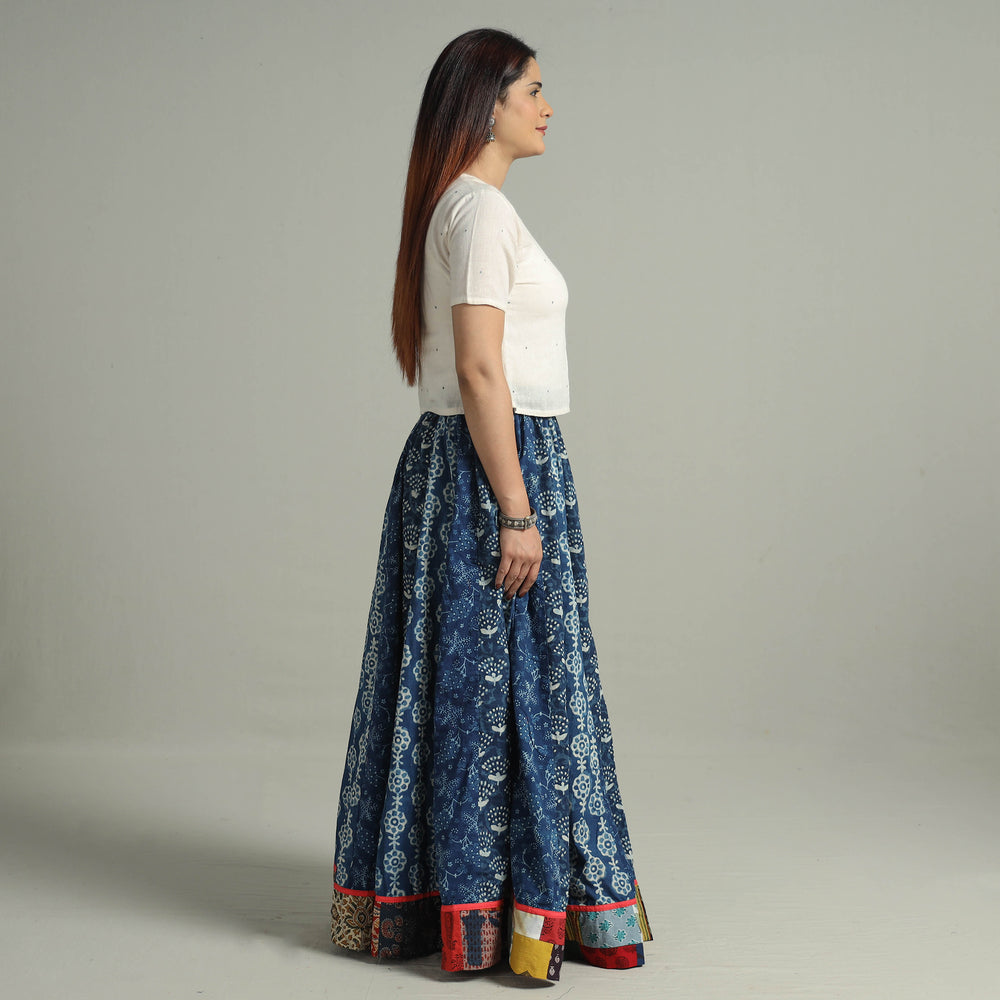 Patchwork Long Skirt