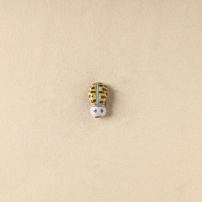 Green - Ladybug Original Blue Pottery Ceramic Fridge Magnet 83